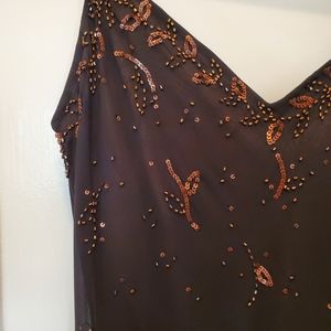 Chiffon beaded elegant dress